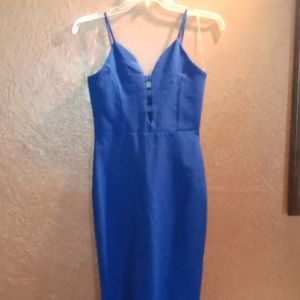 Leyua's Blue Form Fitting Mini Dress
